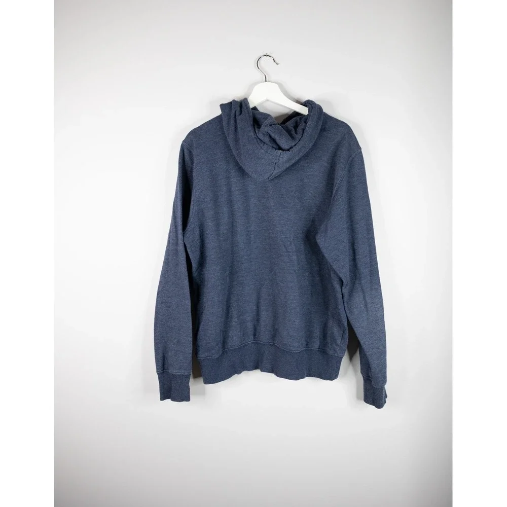 The North Face Hoodie Mens Medium Blue White Pullover Graphic Sweatshirt